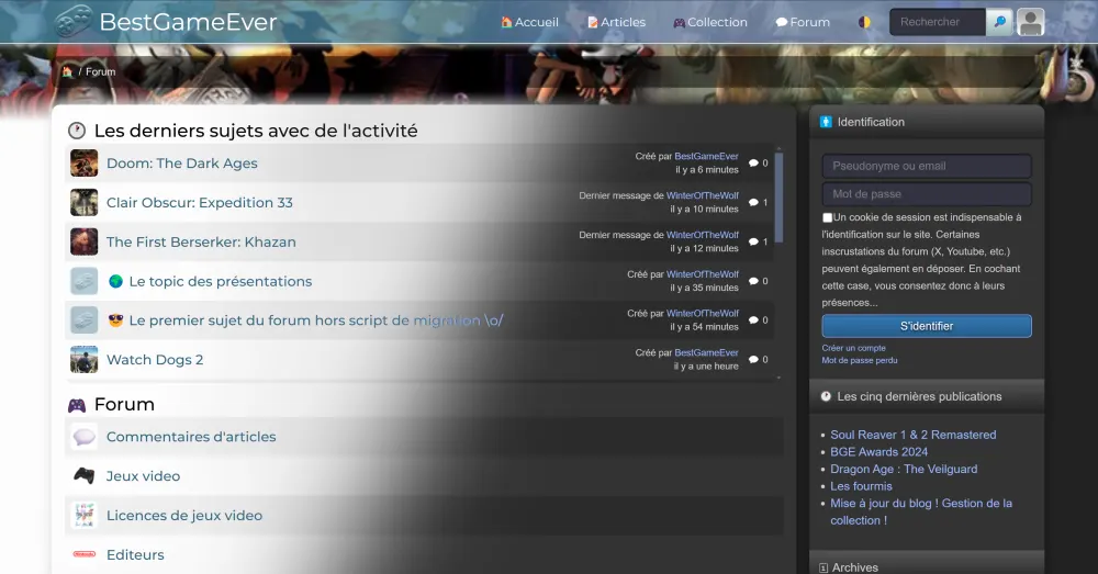 BestGameEver - Le forum